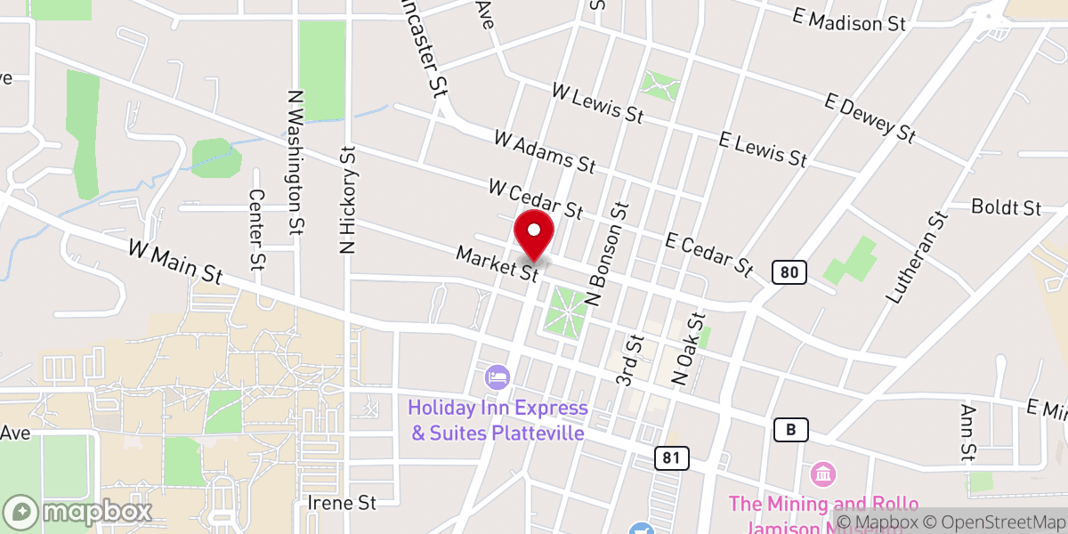 Map showing location of Trinity Episcopal Church