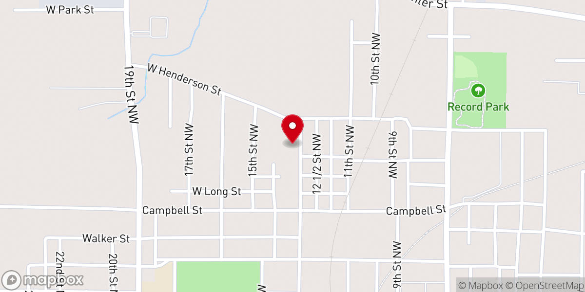 Map showing location of Northwest Baptist Church