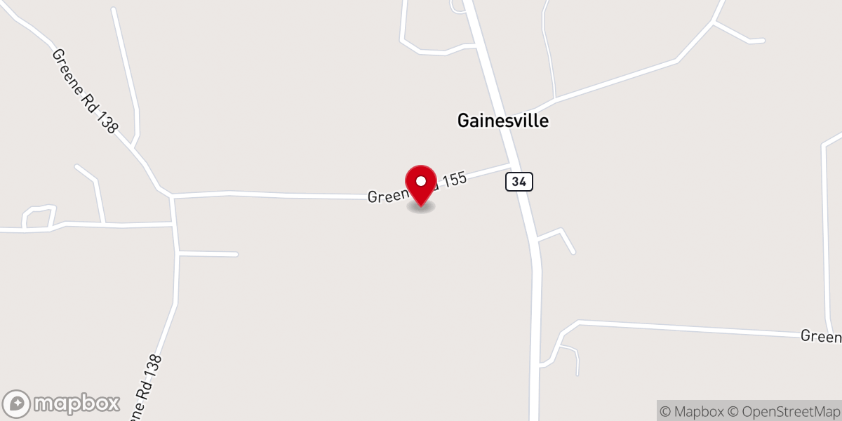 Map showing location of Gainesville United Methodist Church