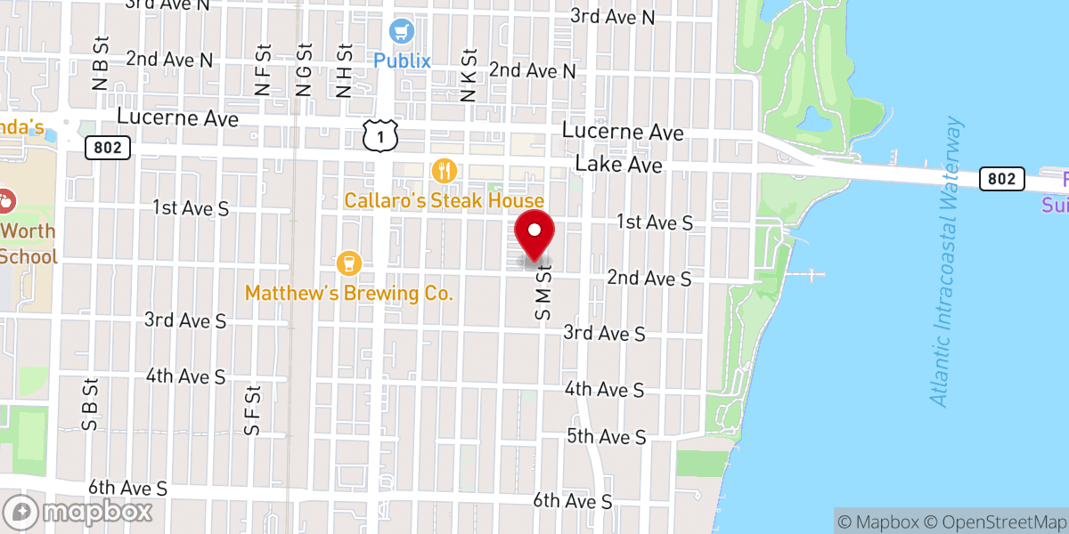 Map showing location of church by the glades
