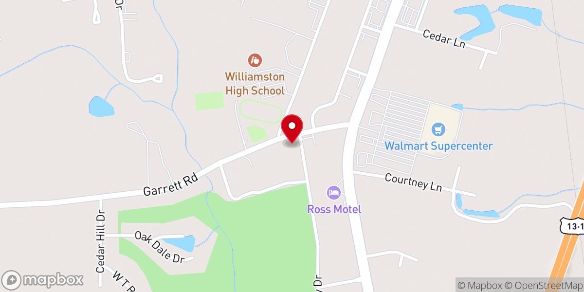 Map showing location of Calvary Bible Church