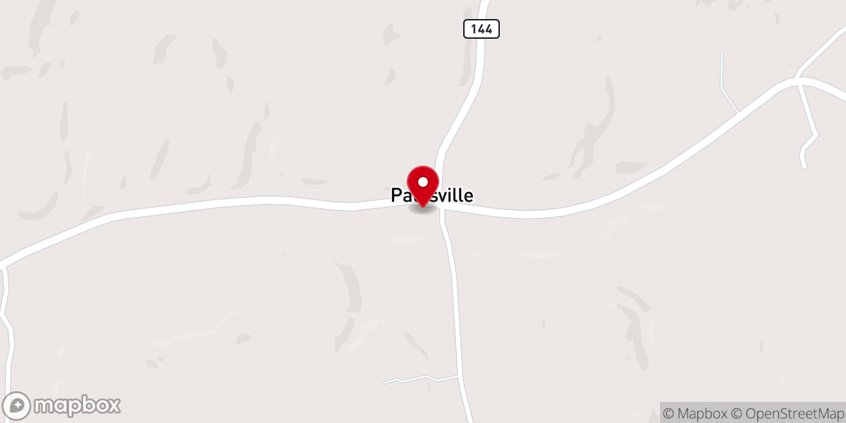 Map showing location of Patesville Baptist Church