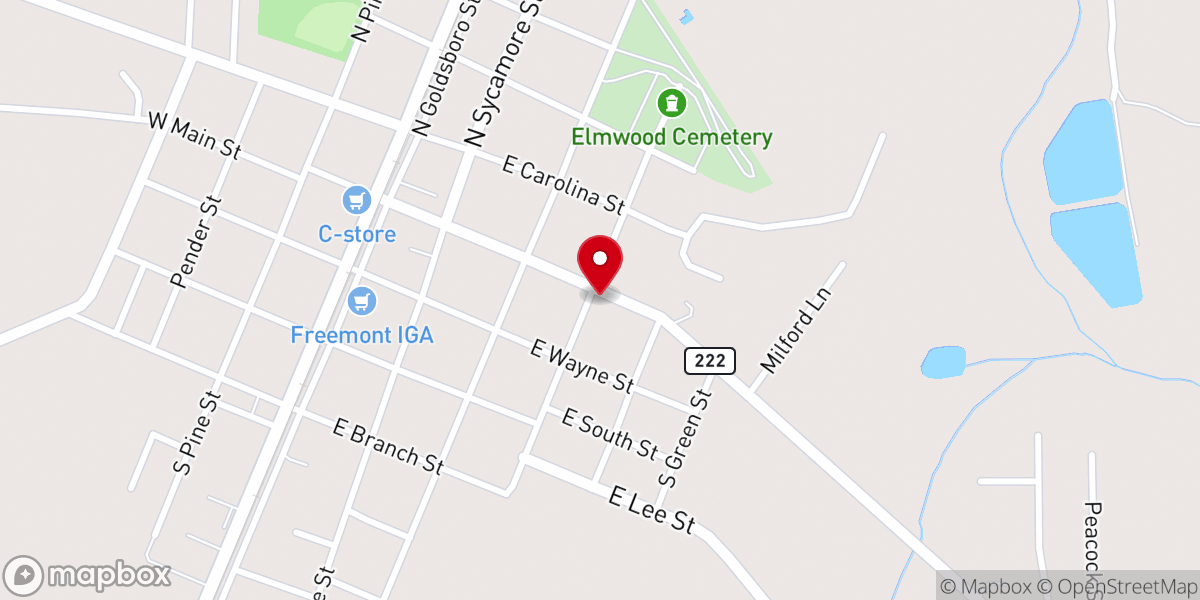 Map showing location of Crosspointe Baptist Church