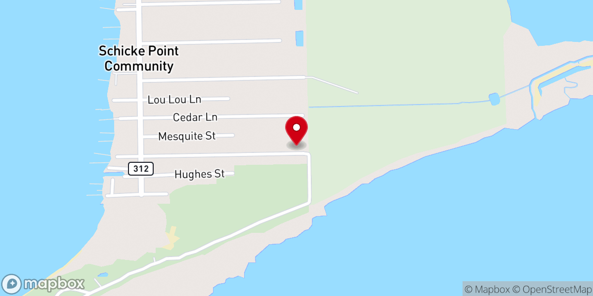Map showing location of Carancahua Community Chapel Recctory