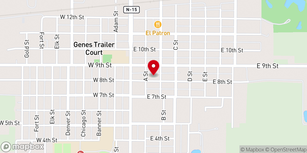 Map showing location of Presbyterian Church