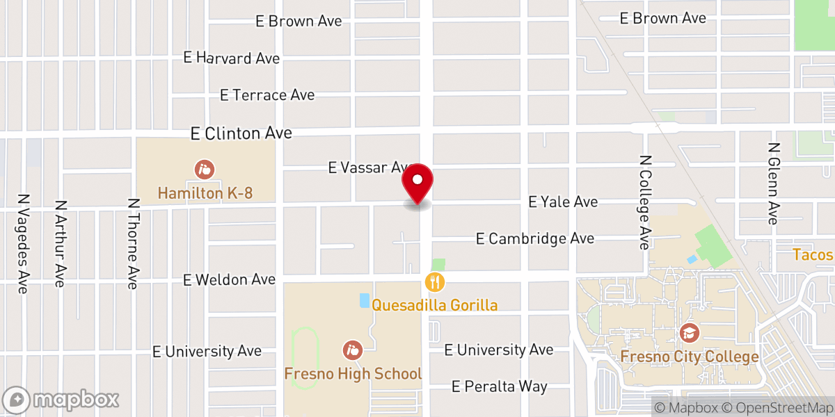 Map showing location of College Community Congregational Church