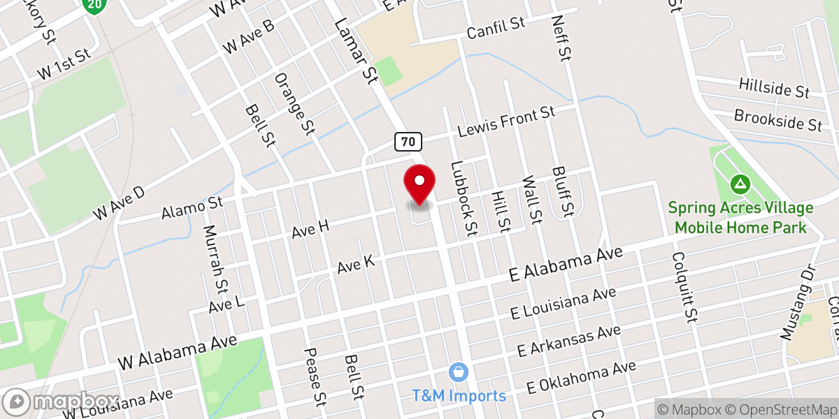 Map showing location of Evangelical Methodist Church