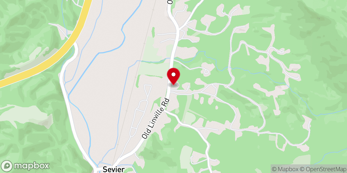 Map showing location of Conley Memorial Church