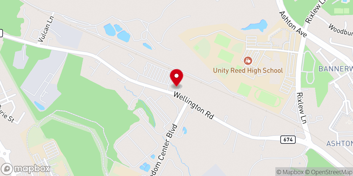Map showing location of Manassas Pentecostal Church