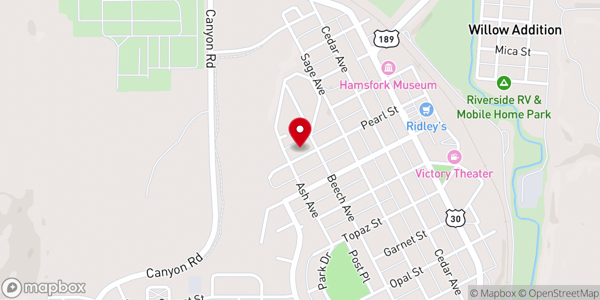 Map showing location of Living Water Community Church
