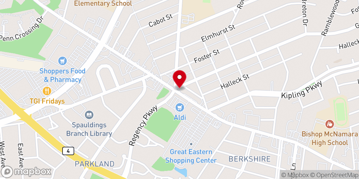 Map showing location of Church of the Olive Branch