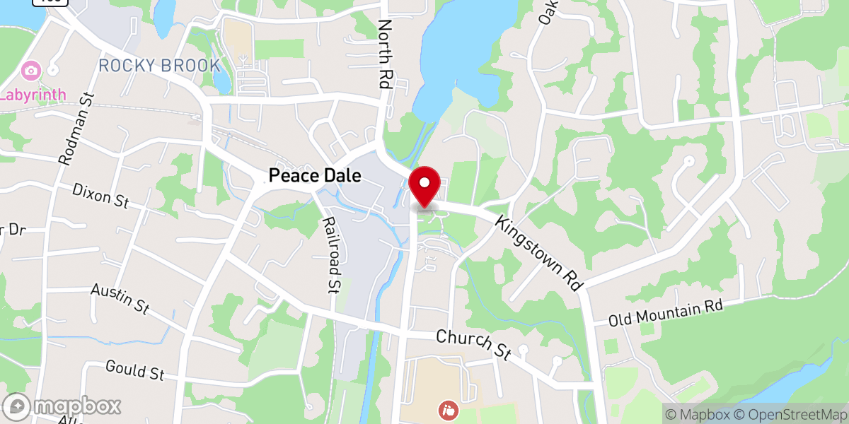 Map showing location of Peace Dale Museum of Art & Culture
