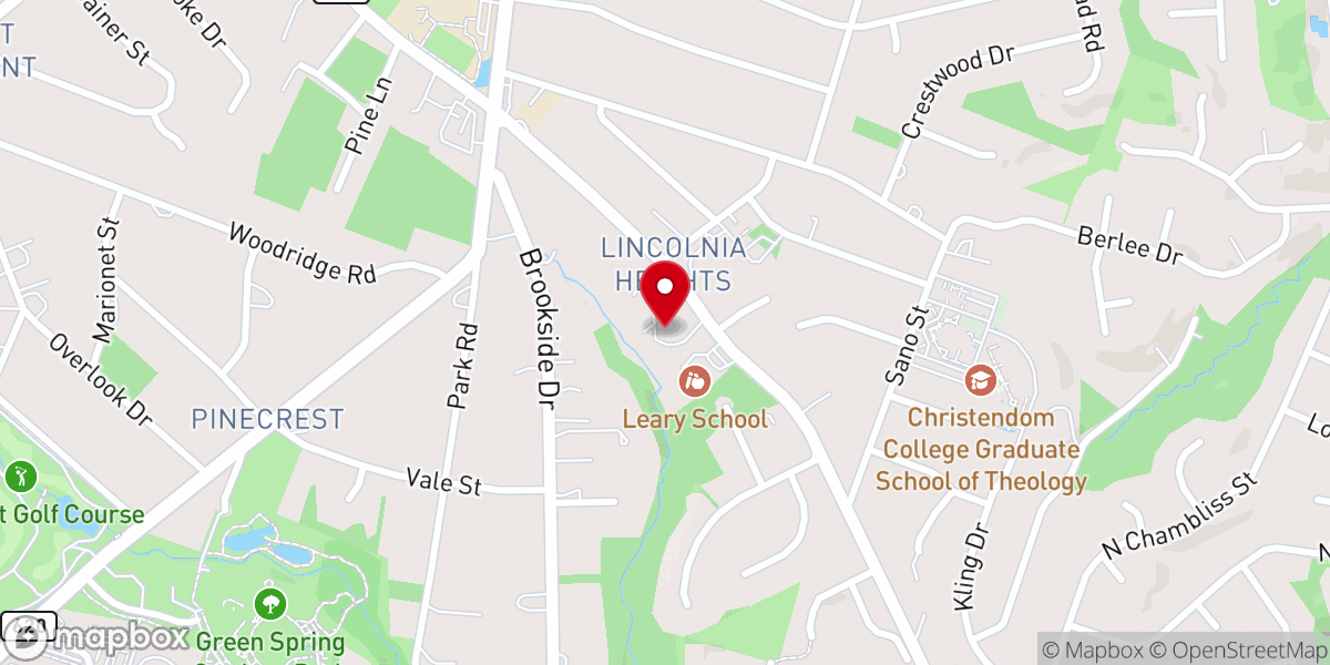 Map showing location of Cornerstone Church of Virginia 버지니아 코너스톤 교회