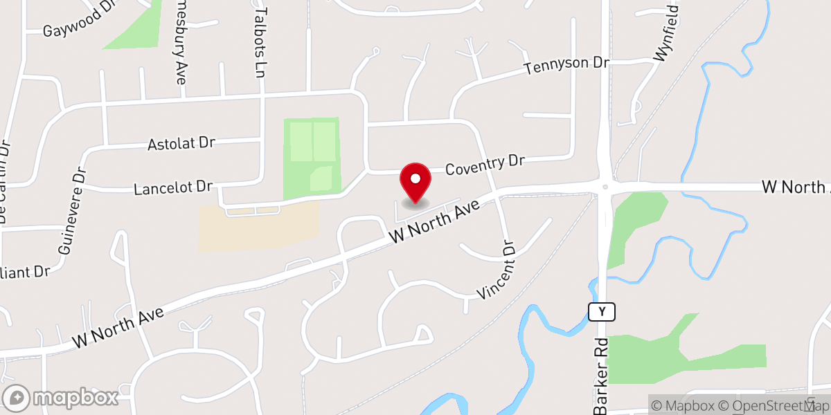 Map showing location of Unity Luteran Church - Cross of Life Campus