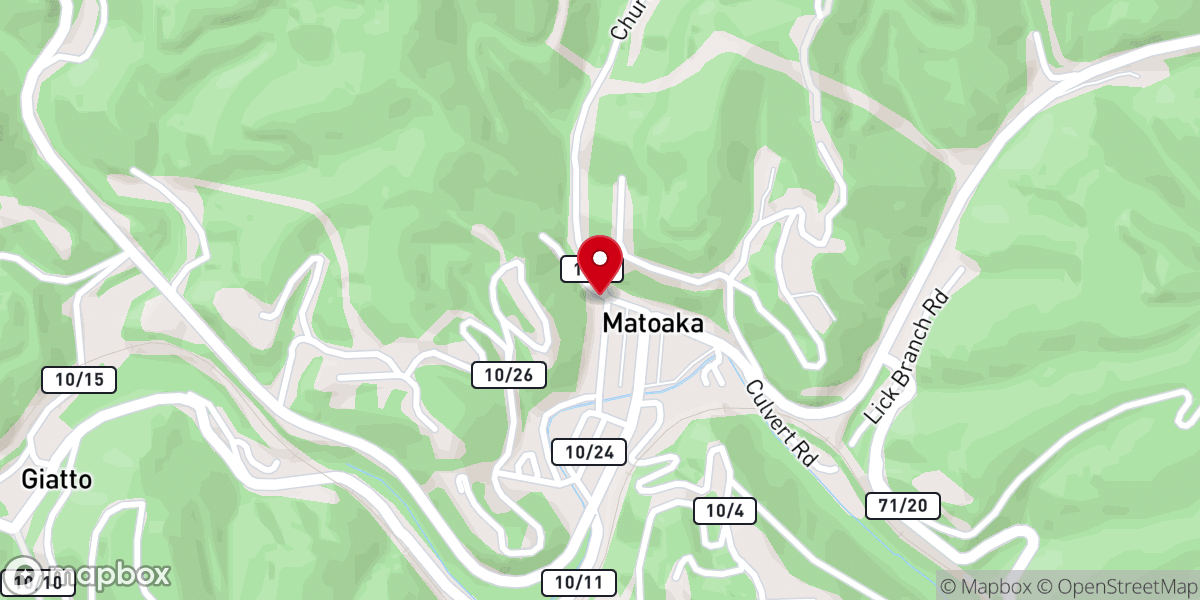 Map showing location of Church Hollow