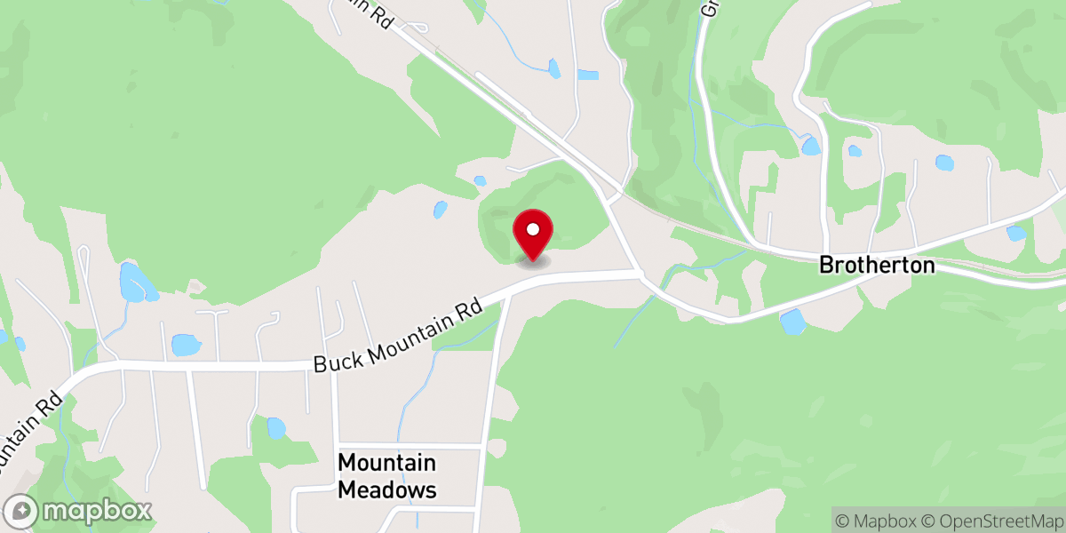 Map showing location of Brotherton United Methodist Church