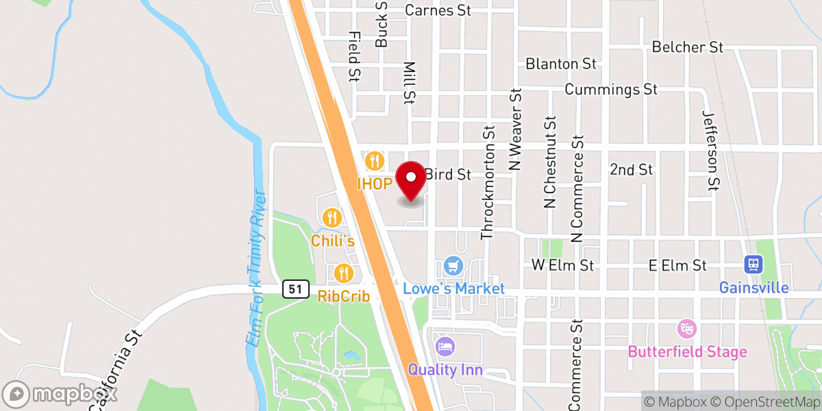 Map showing location of Valley Creek Church