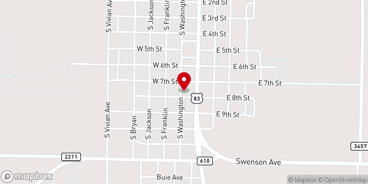 Map showing location of Central Baptist Church