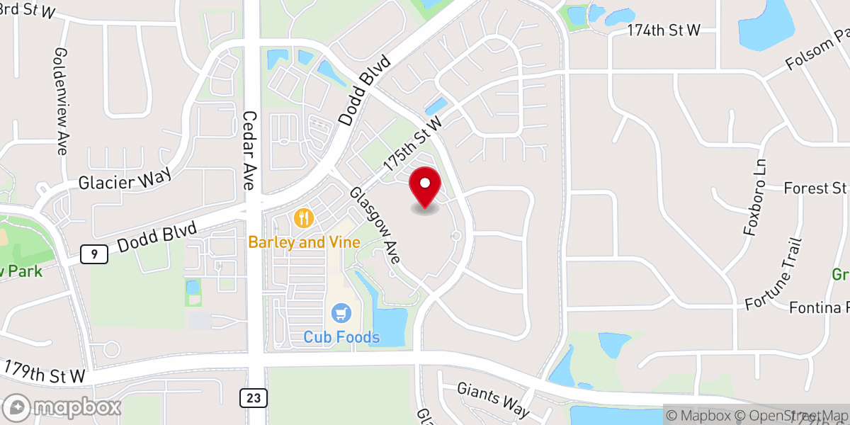 Map showing location of Crossroads Church