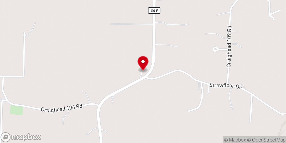 Map showing location of Oak Grove Missionary Baptist Church