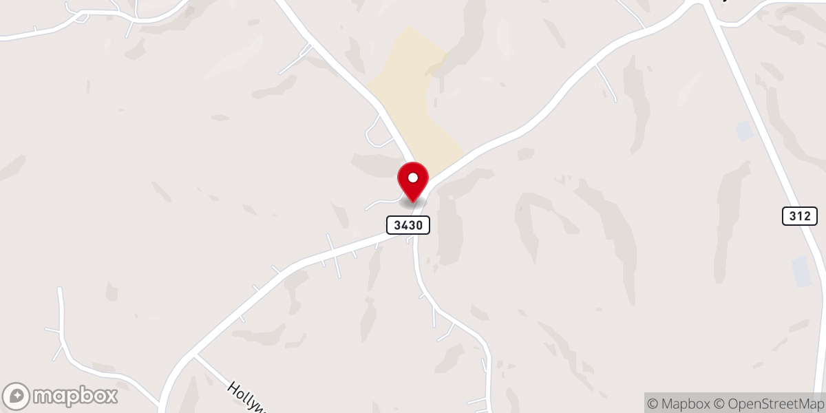Map showing location of Keavy Church of Christ