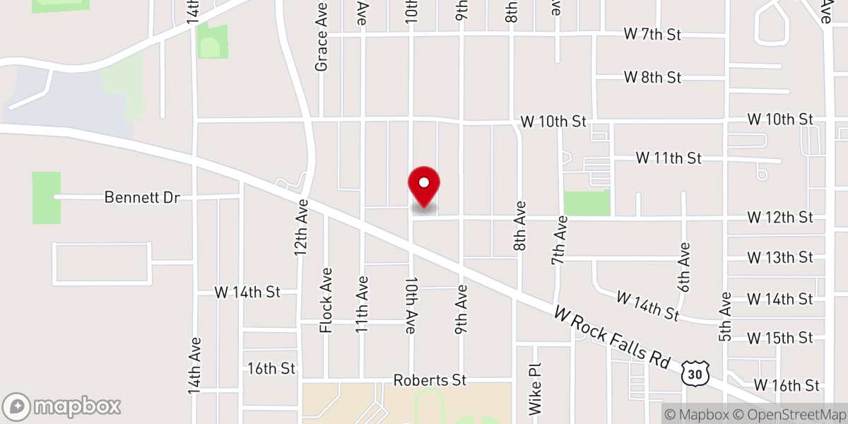 Map showing location of Cross Trail Church