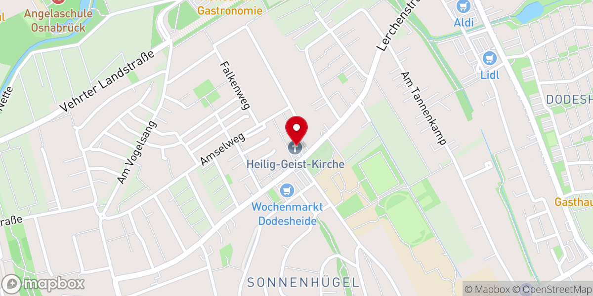 Map showing location of Heilig-Geist-Kirche