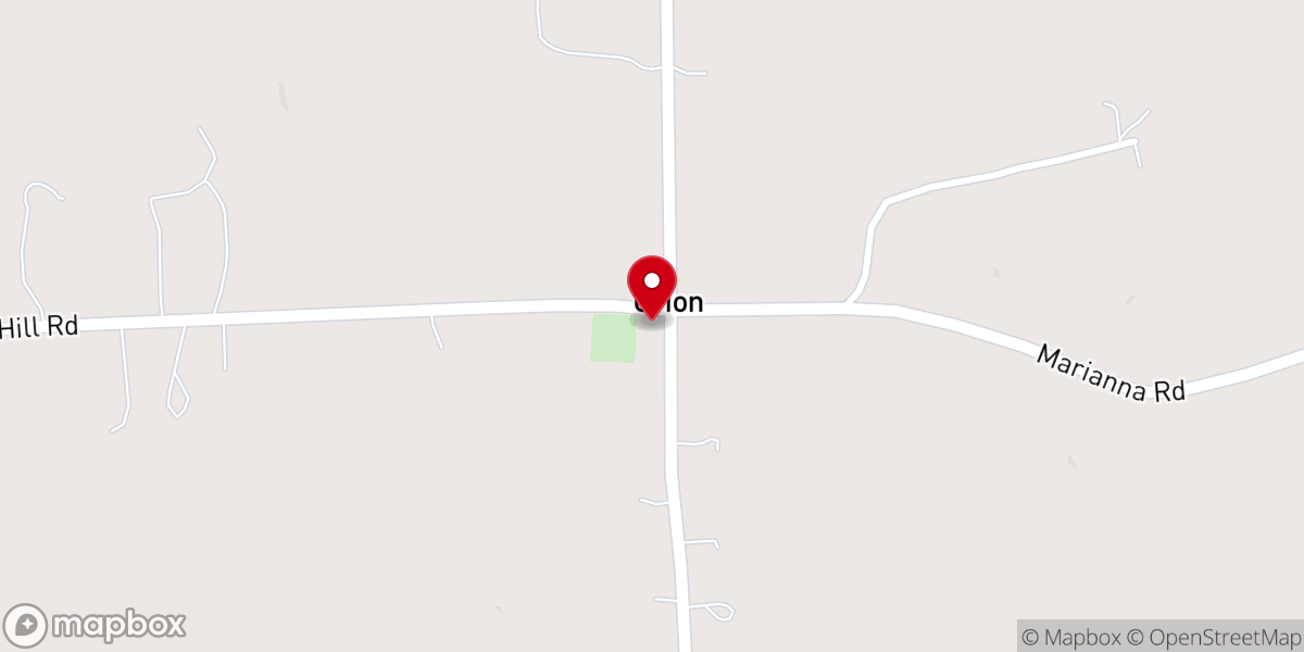 Map showing location of Stricklands Chapel UM Church