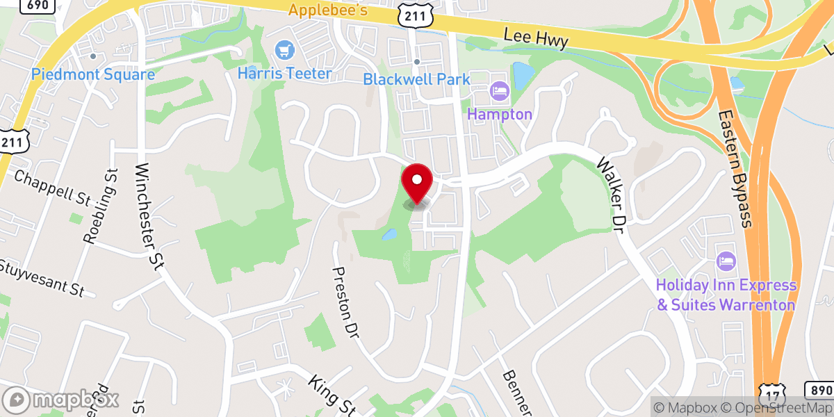 Map showing location of Cornerstone Baptist Church