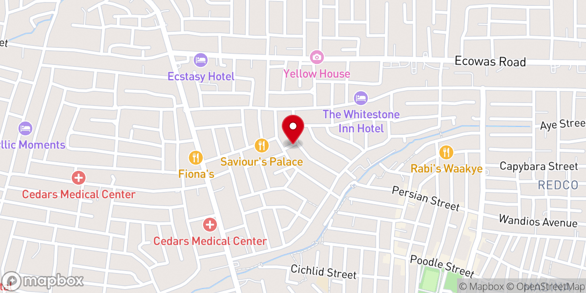 Map showing location of The Apostolic Church-Ghana Peace Villa District