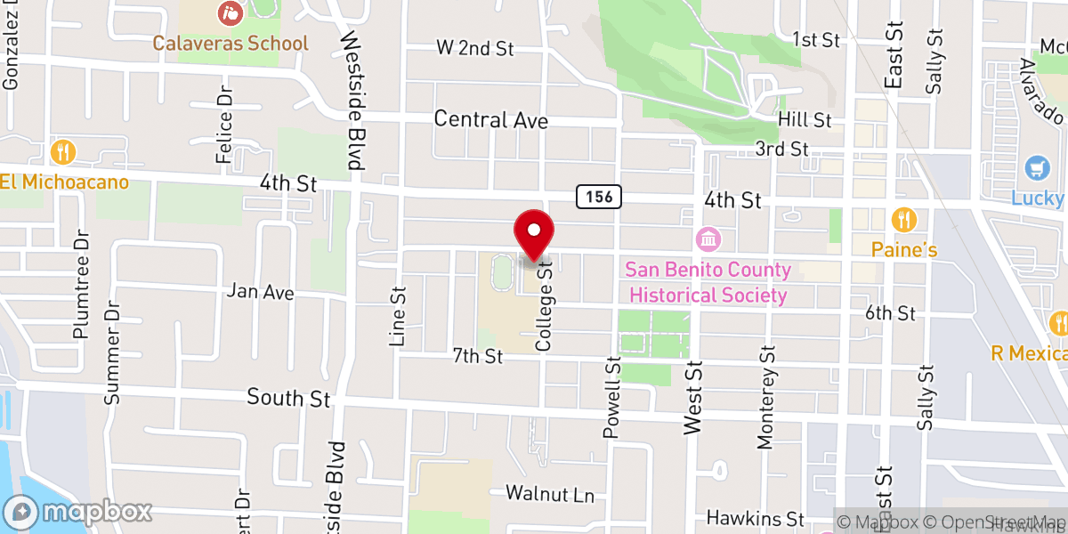 Map showing location of Sacred Heart Catholic Church