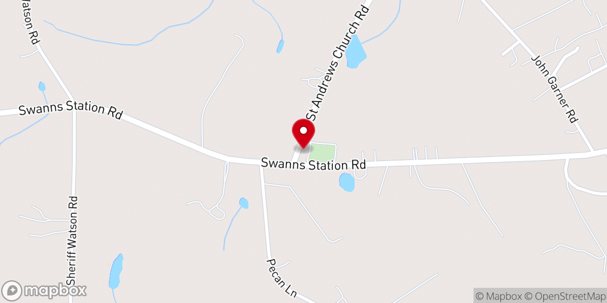 Map showing location of St Andrews Presbyterian Church