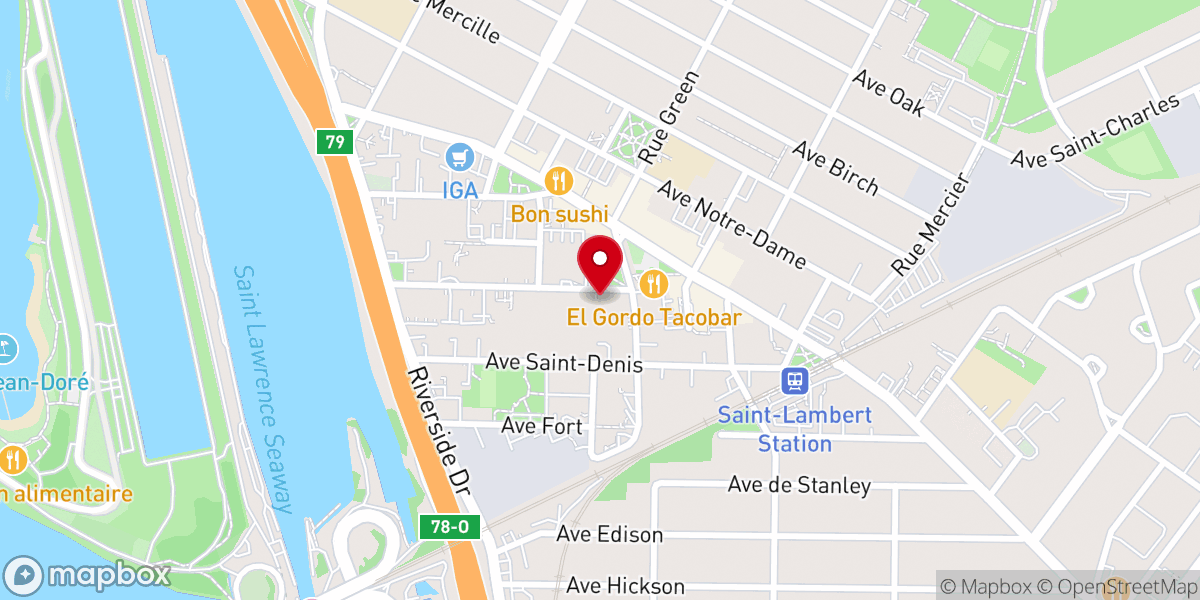 Map showing location of St. Barnabas Anglican Church