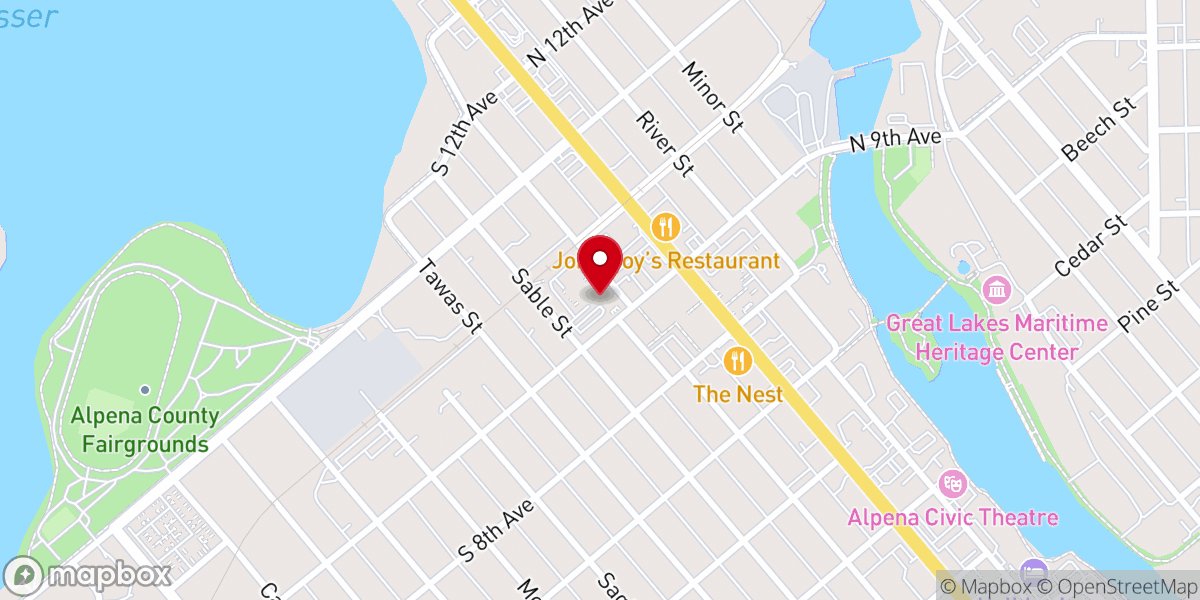 Map showing location of St. Anne Catholic Church, All Saints Catholic Parish