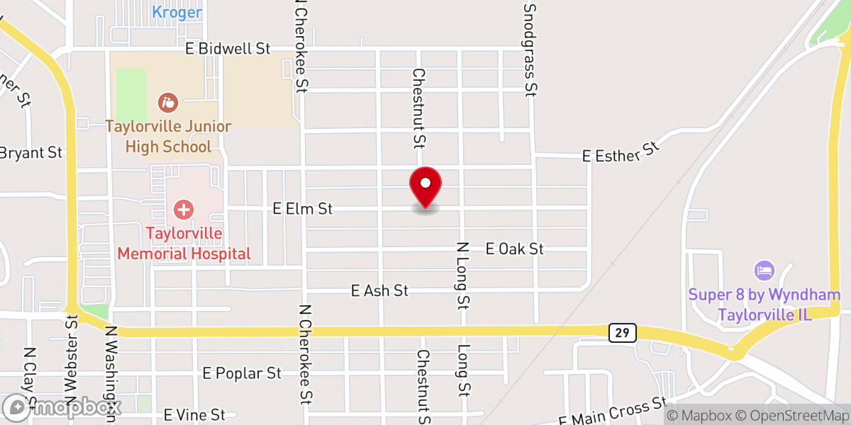 Map showing location of Life Tabernacle Church