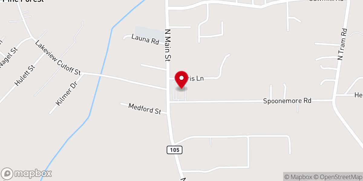 Map showing location of Outlaw Bible Church Incorporated