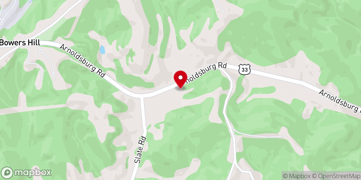 Map showing location of Slate United Methodist Church