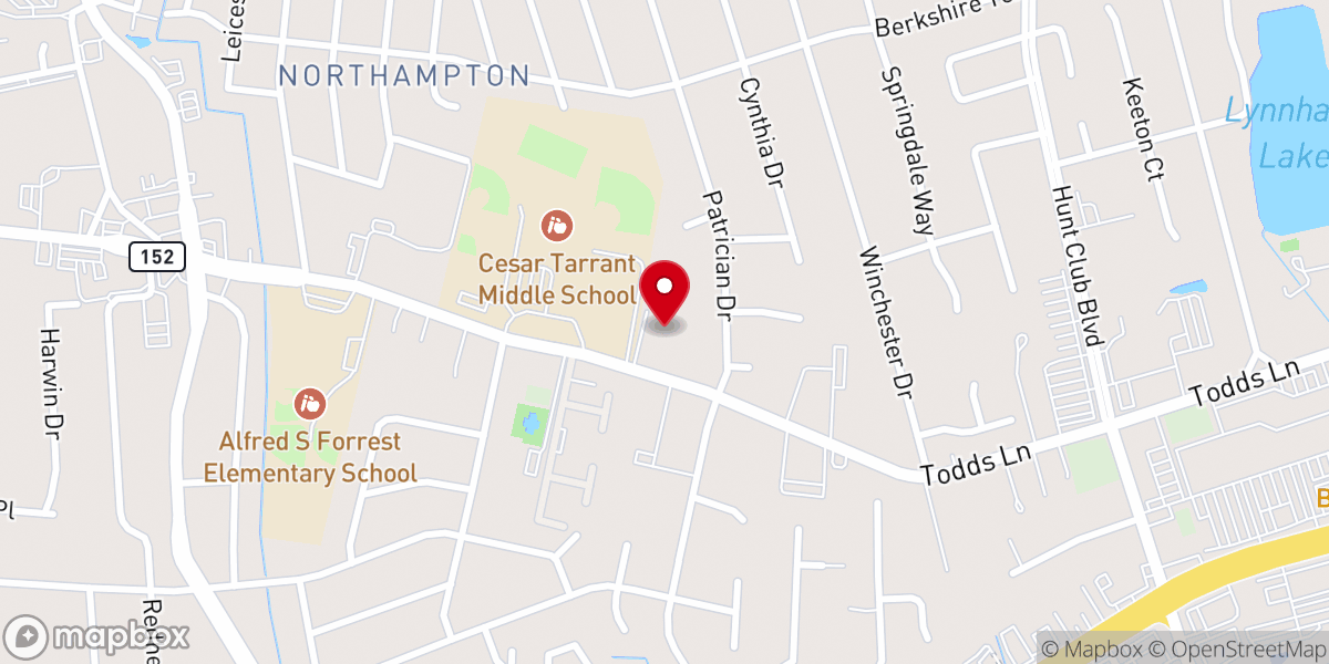 Map showing location of Berachah Baptist Church
