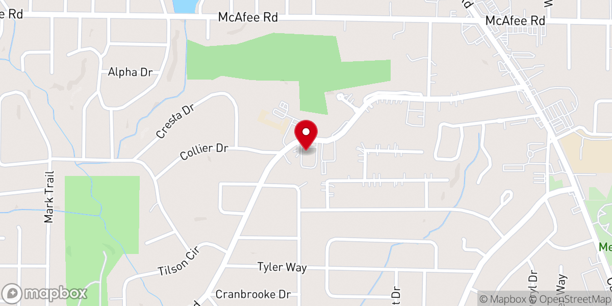 Map showing location of St Paul Lutheran Church