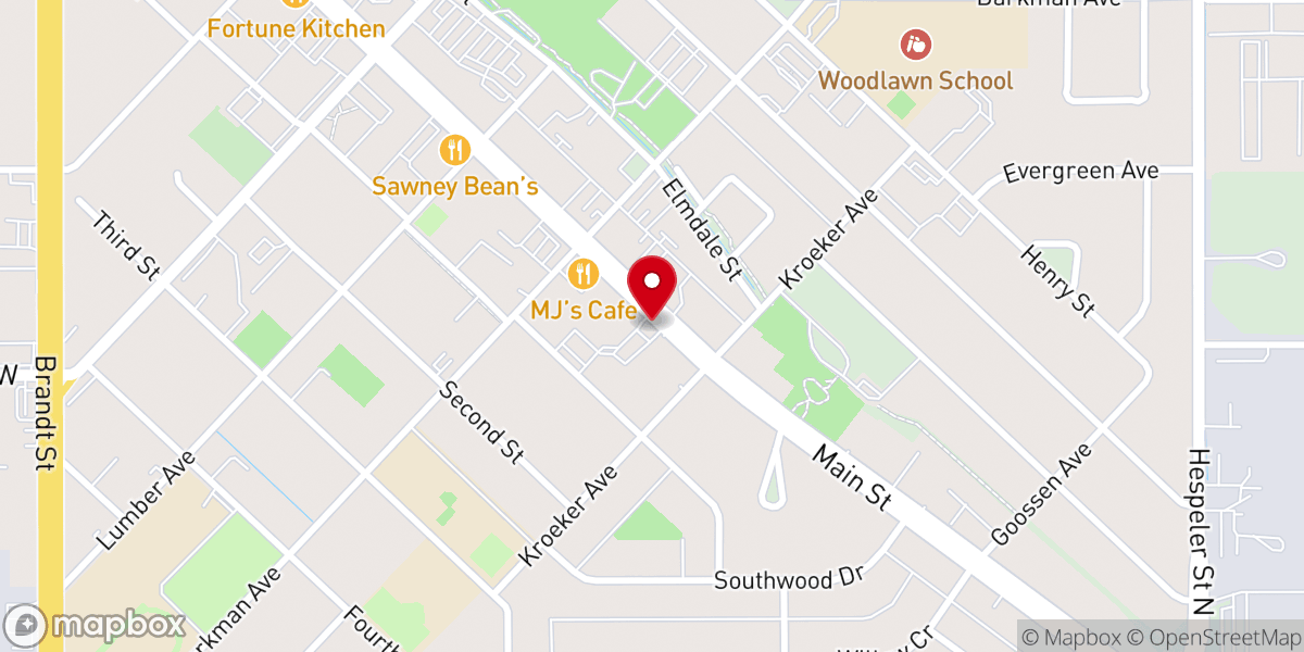 Map showing location of Evangelical Mennonite Conference Head Office