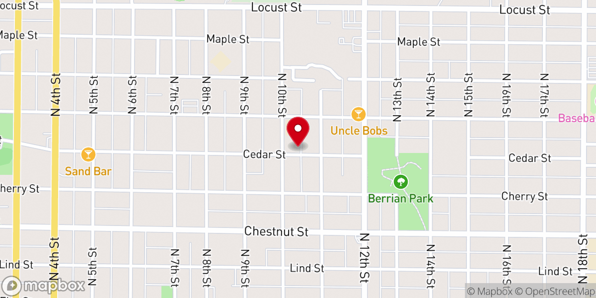 Map showing location of Grandview Church