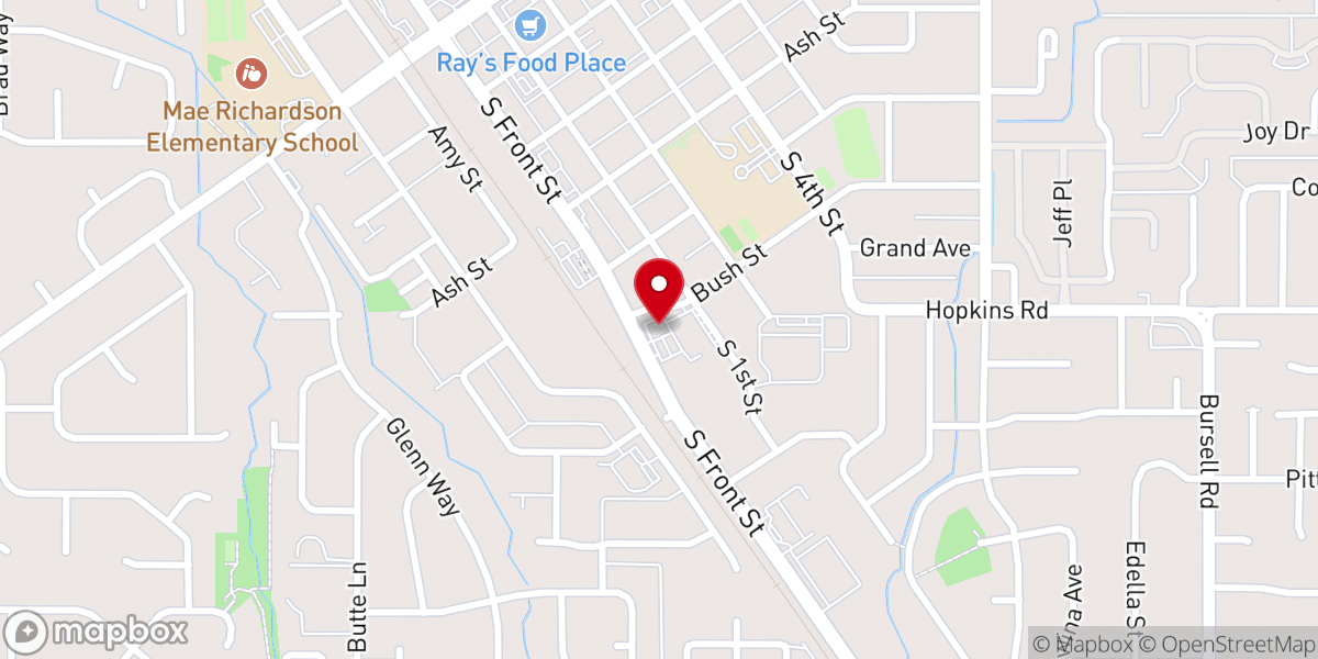 Map showing location of The Palms Cafe