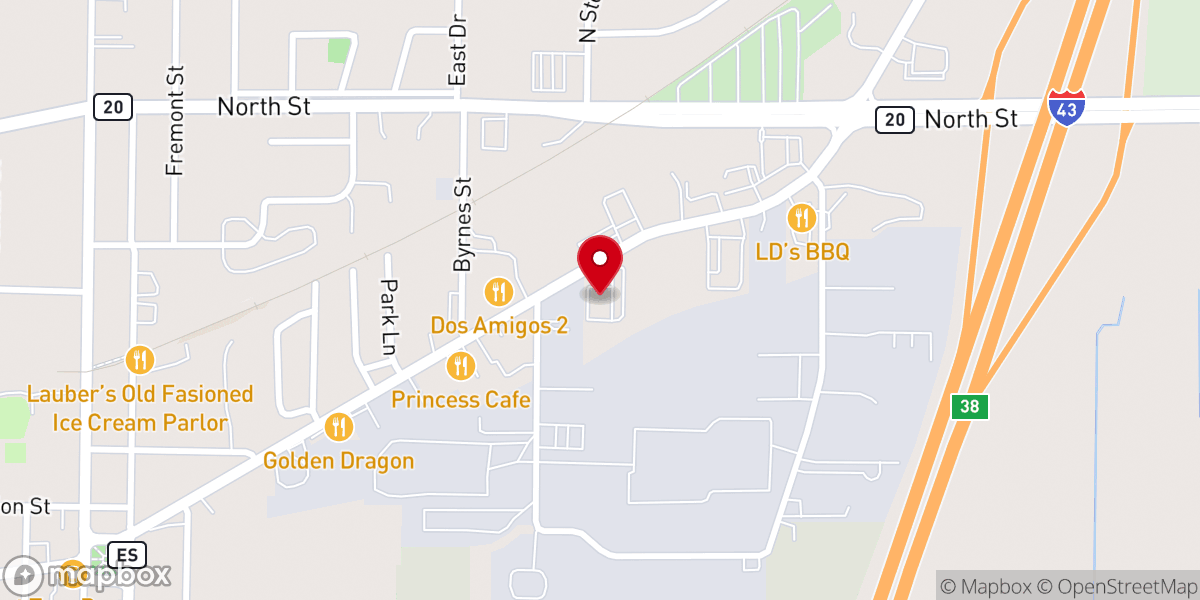 Map showing location of The Venue