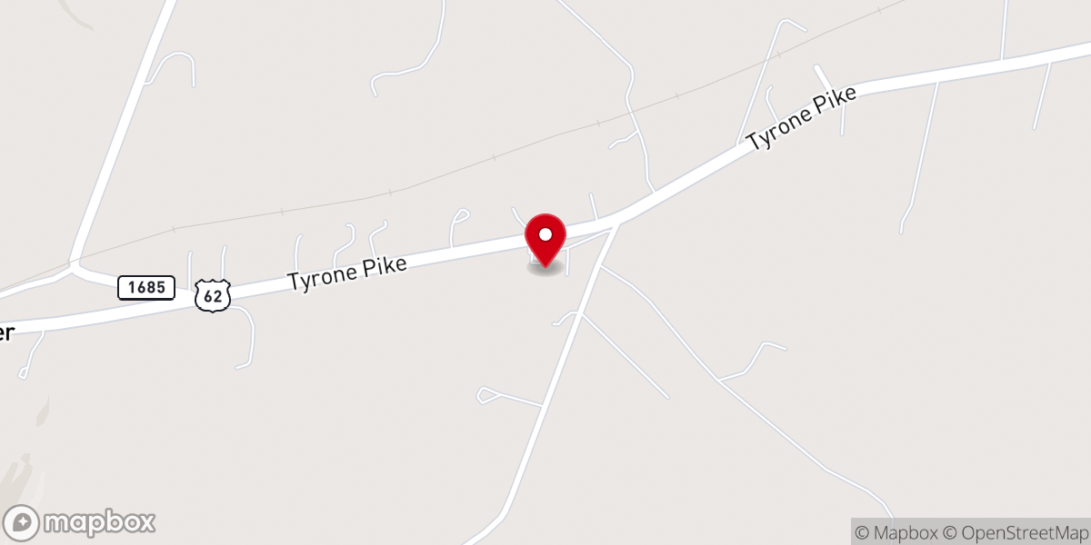 Map showing location of New Hope Baptist Church