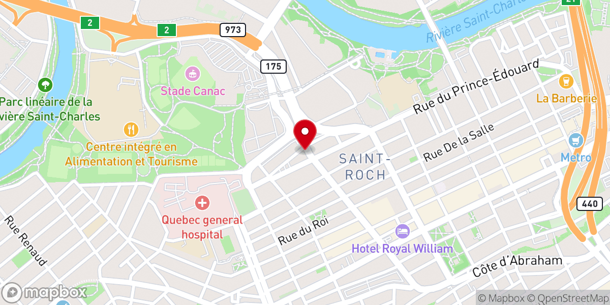 Map showing location of Centre multiethnique de Québec