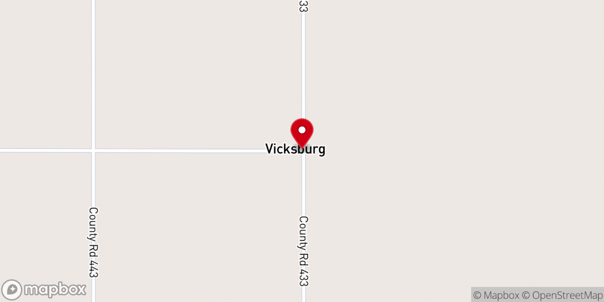 Map showing location of Vicksburg Church