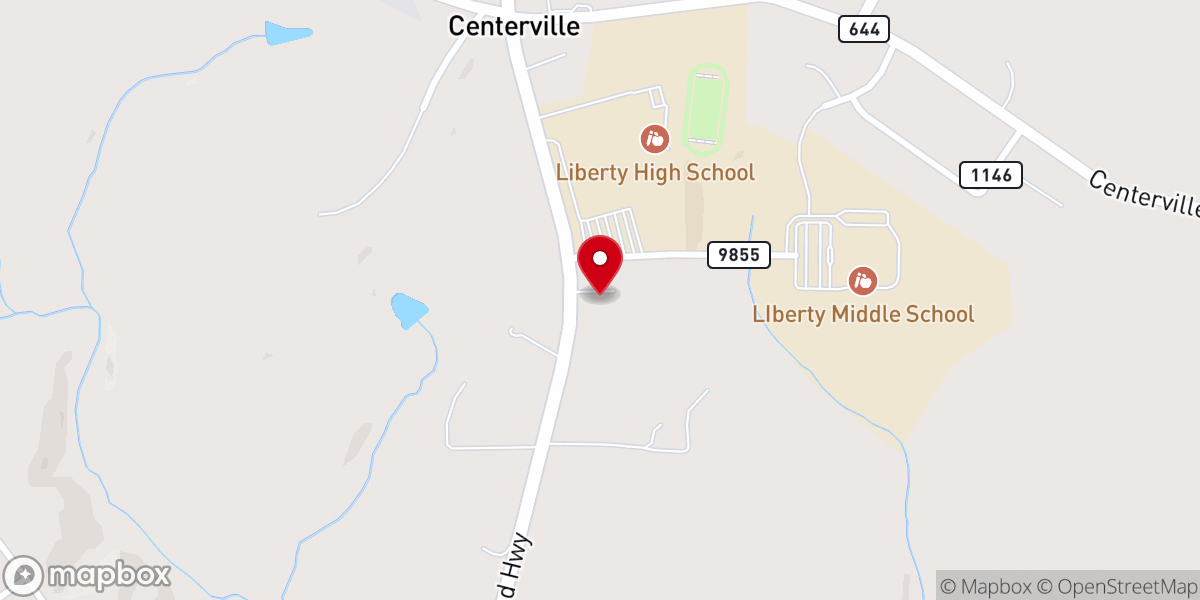 Map showing location of Liberty Cowboy Church