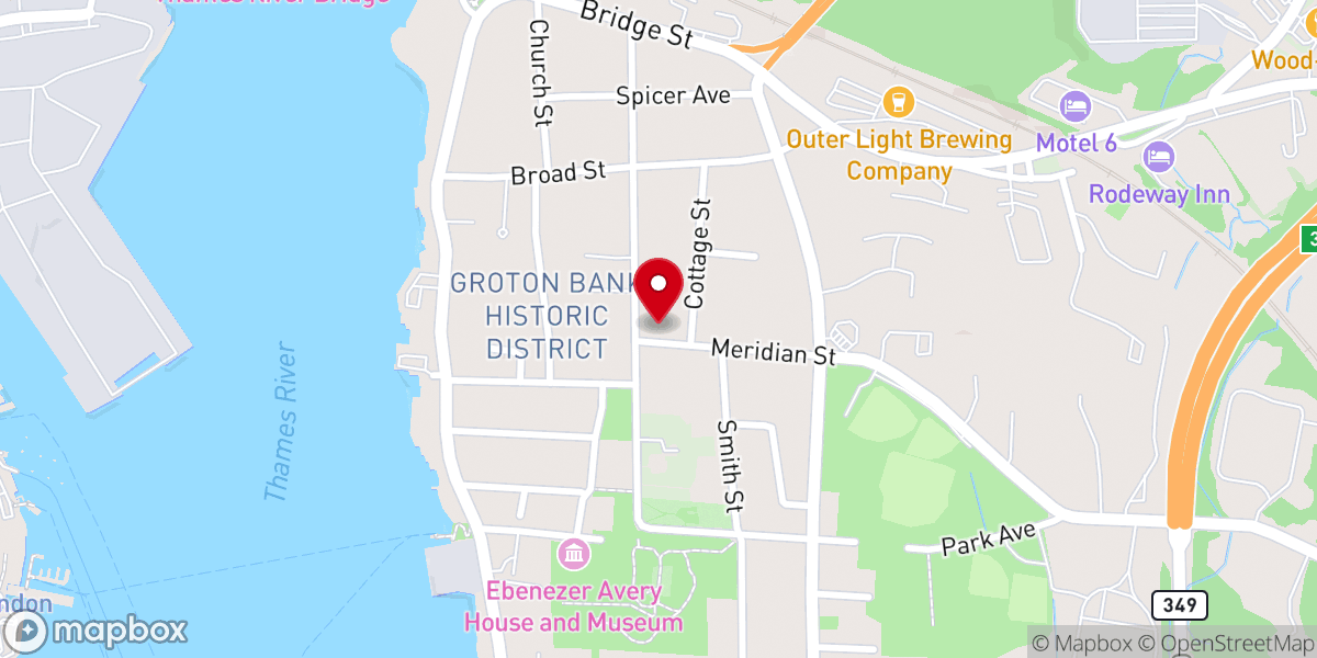 Map showing location of First Church of Christ