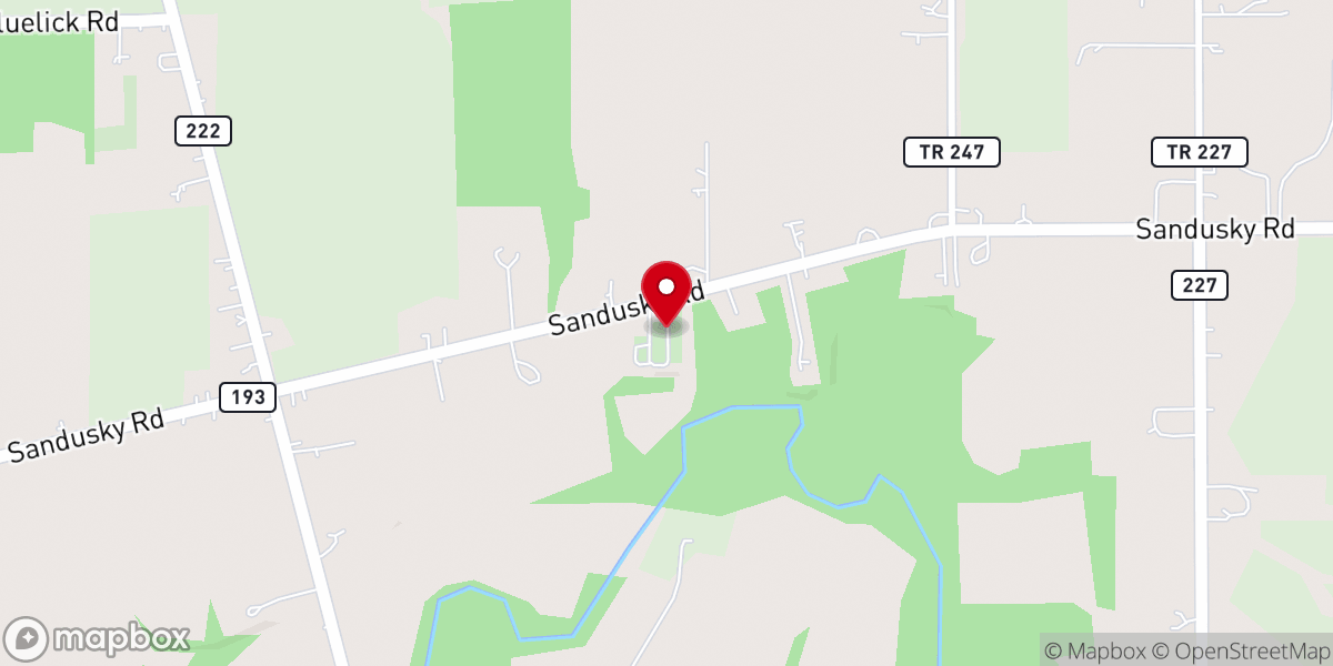 Map showing location of Liberty Chapel Church