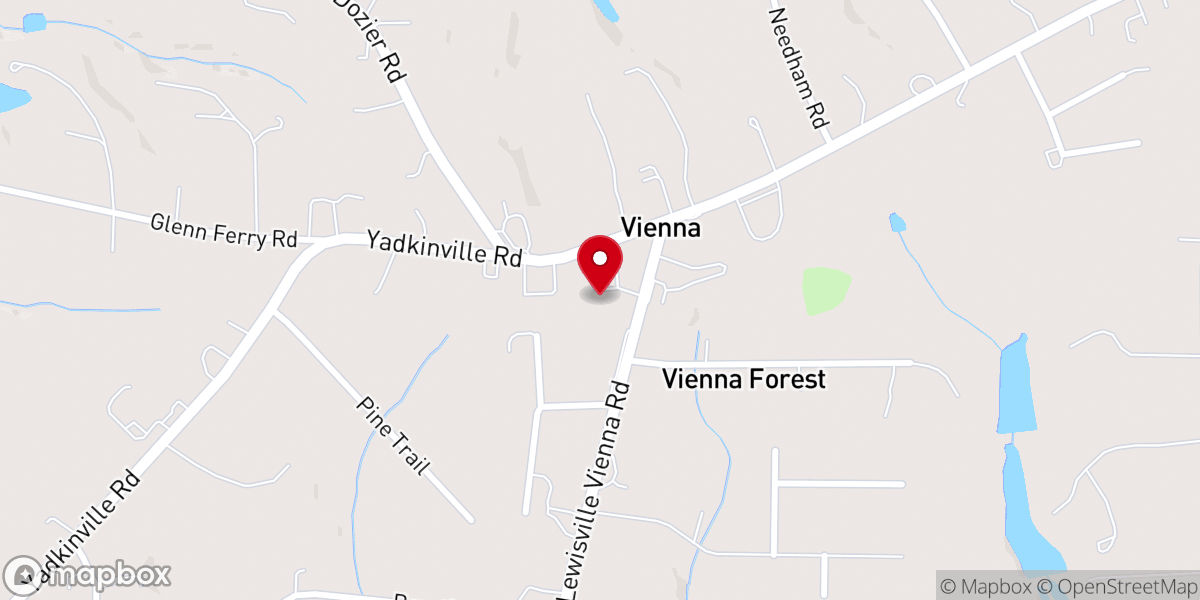 Map showing location of Brookstown United Methodist Church